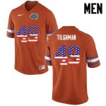 Men's Florida Gators #49 Jacob Tilghman NCAA Nike Orange USA Flag Fashion Authentic Stitched College Football Jersey HVJ2562BK